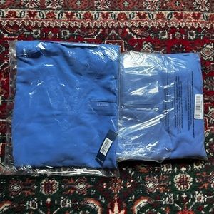 NWT Jaanuu Scrubs Top and bottom 1x Ceil blue Bootcut yoga pant v neck top